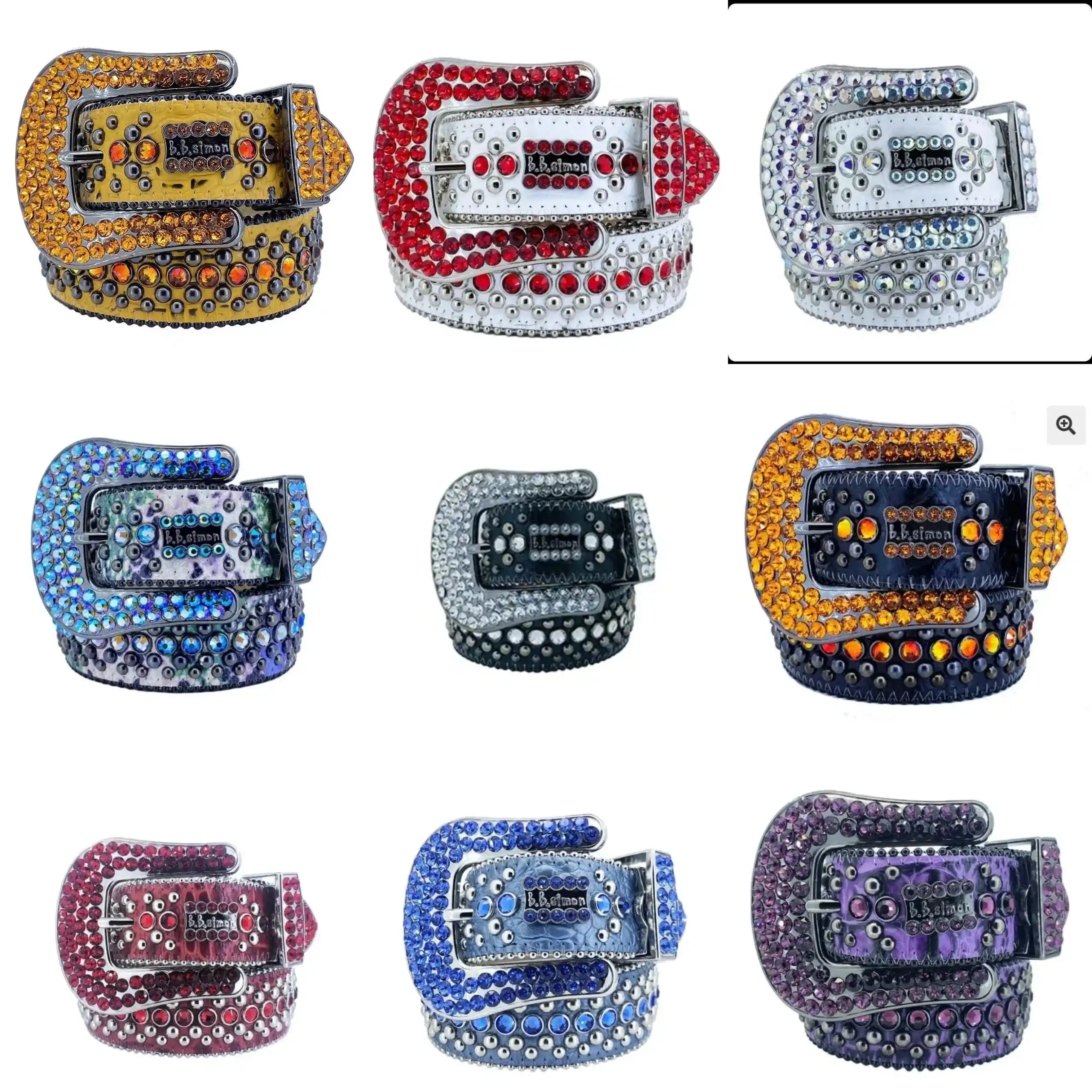 BB Simon Crystal-Embellished Belt