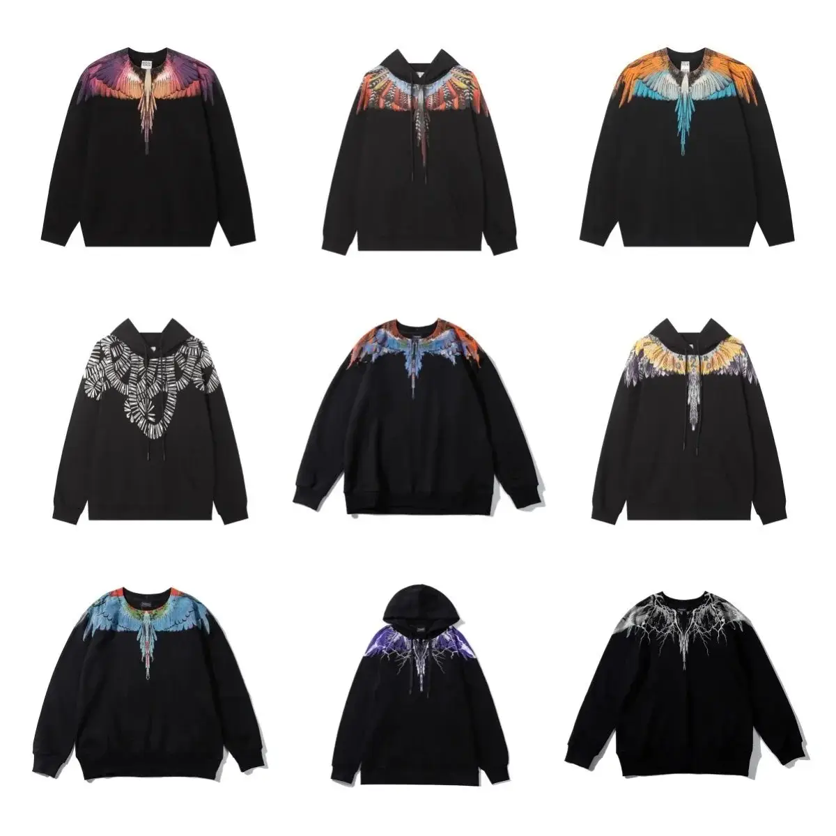 Marcelo Burlon County of Milan Wing Print Hoodies
