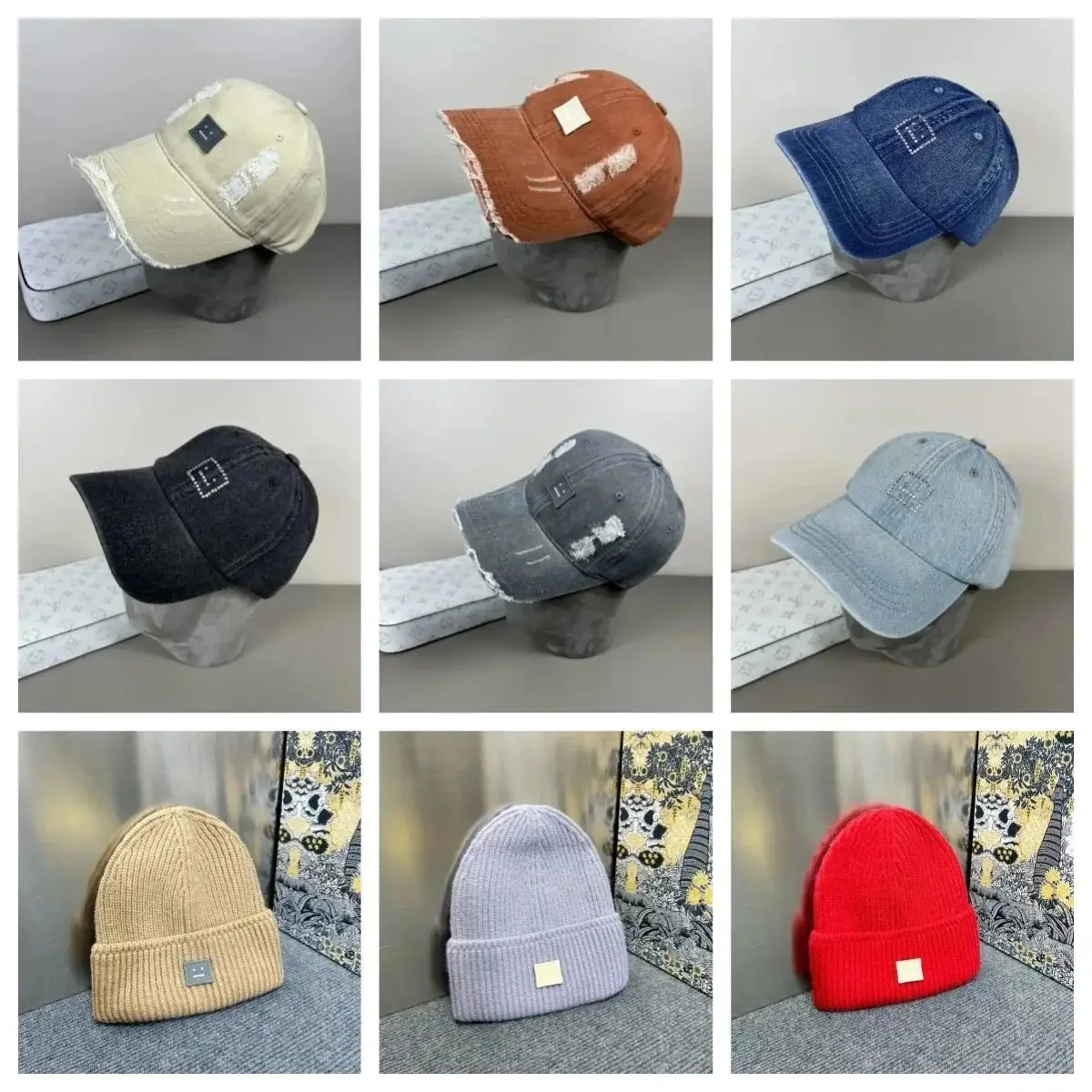 Acne Studios [Model Name Not Visually Identifiable] Caps & Beanies
