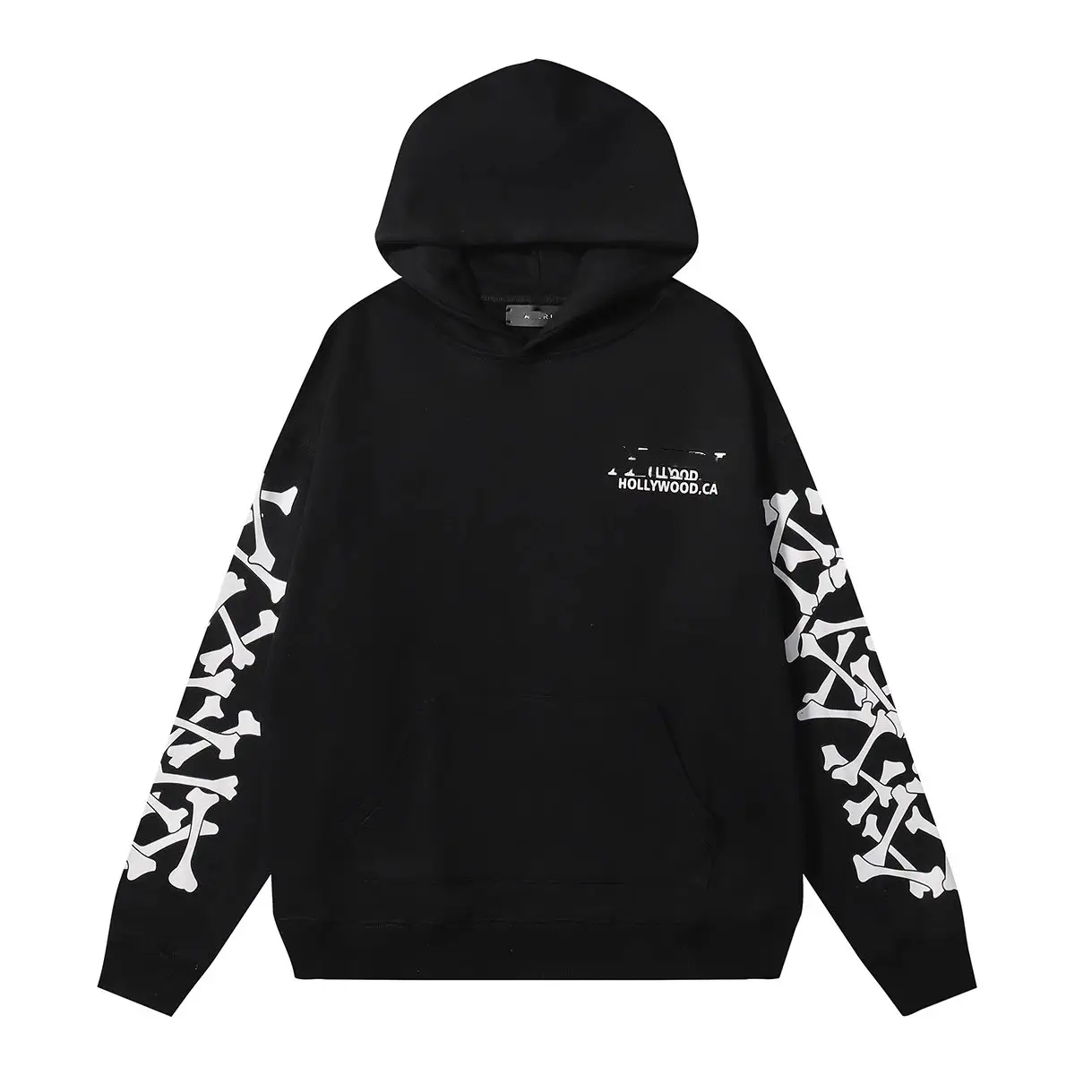 AMIRI Hollywood CA Bone Print Hoodie