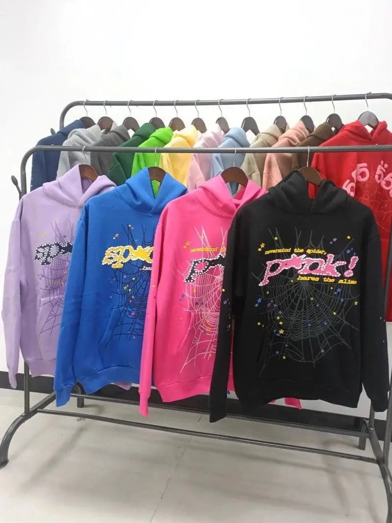 Spider Web Print Hoodies