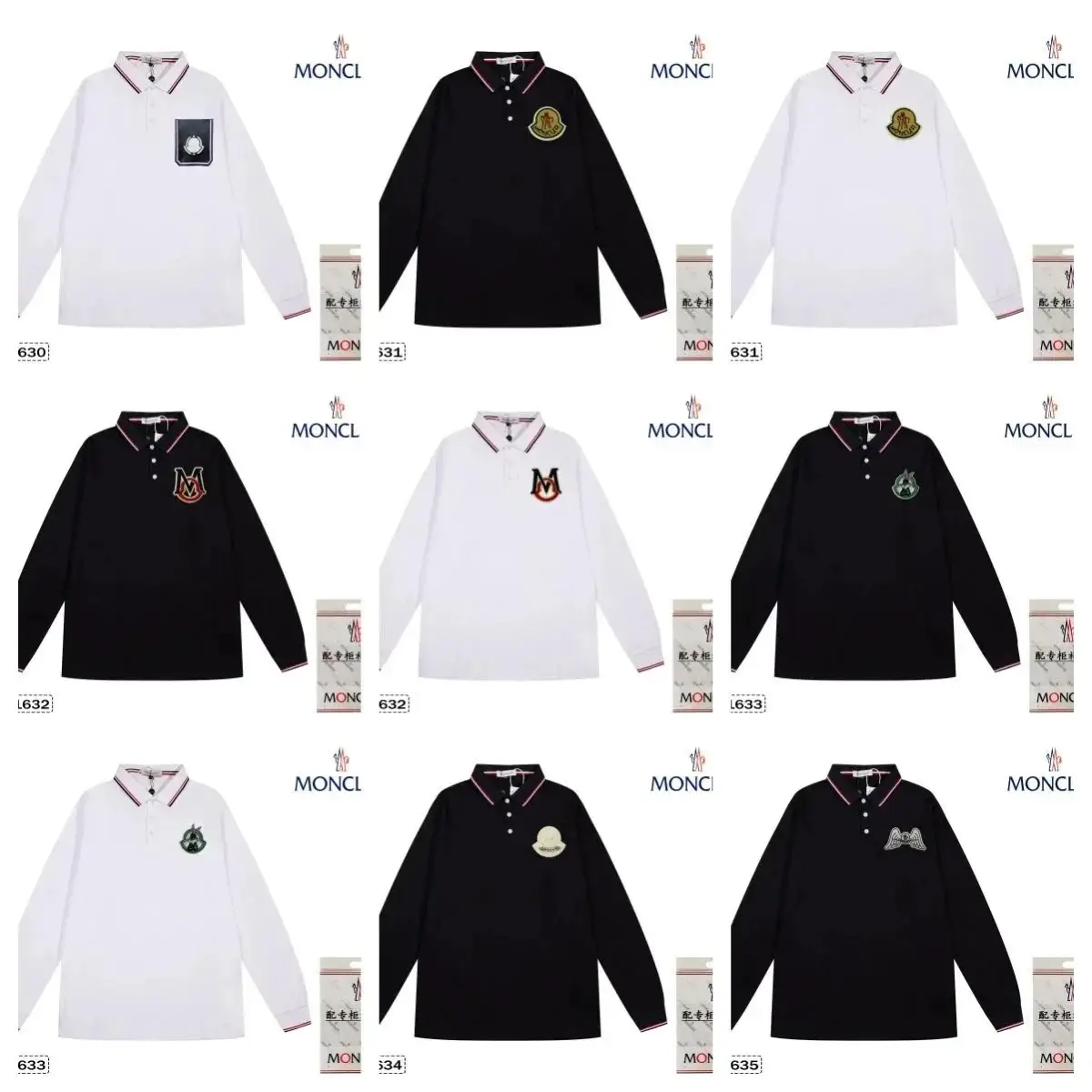 Moncler Long-sleeved Polo Shirt